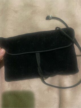 David Yurman Black Velvet Drawstring Wristlet travel jewelry case